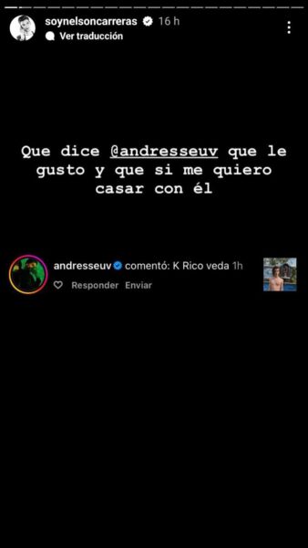 Andrés comentario a foto de Nelson Carreras