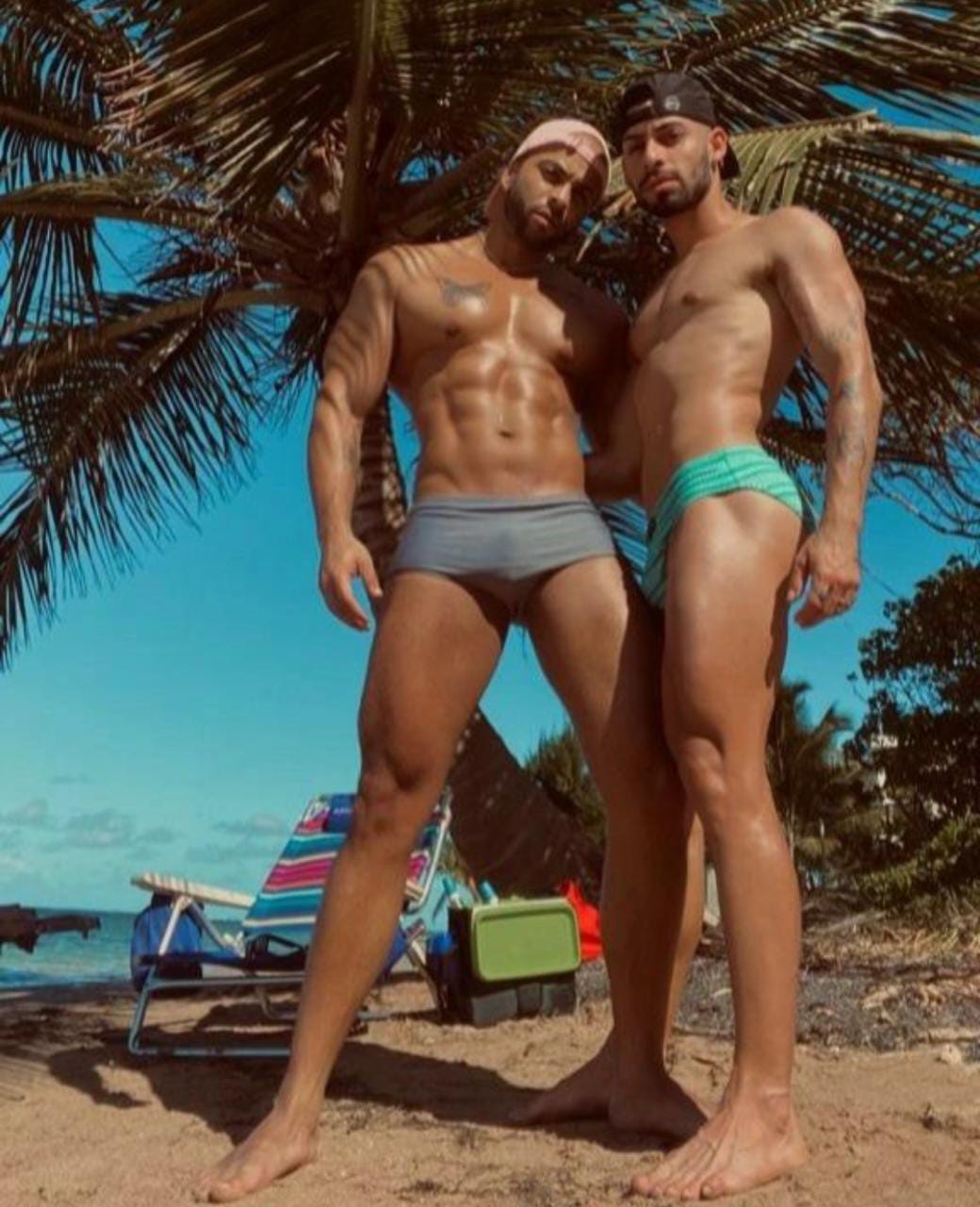 José López junto a su novio Ángel Nieves.