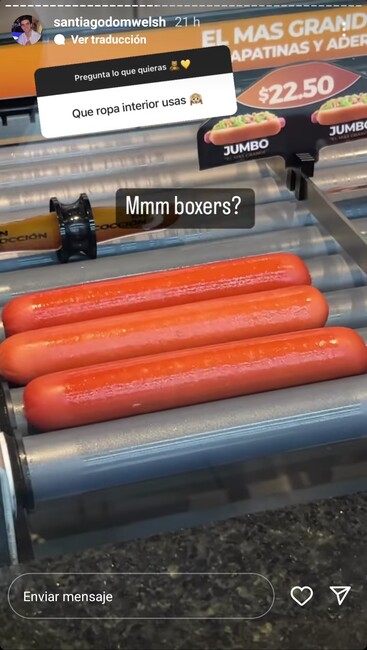 Santiago Domínguez pregunta ropa interior