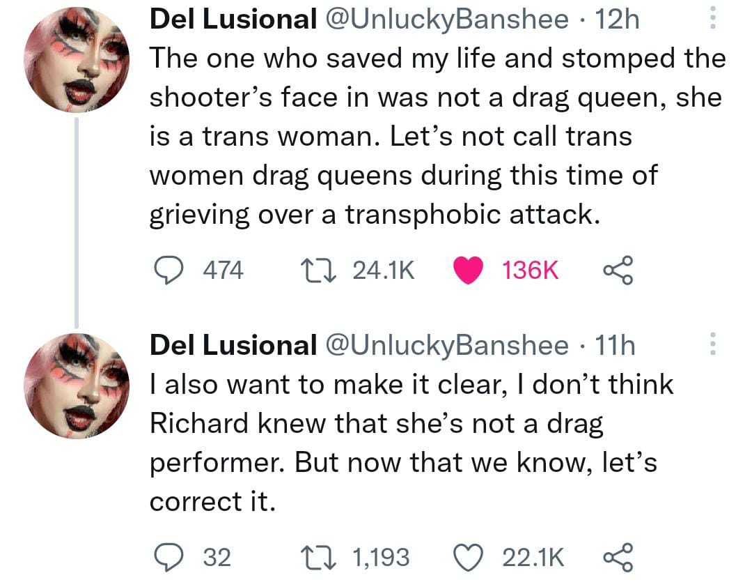 Club Q Del lusional tuit colorado Springs