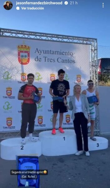 Jason Fernández ganador en triatlón de Tres Cantos fotos.