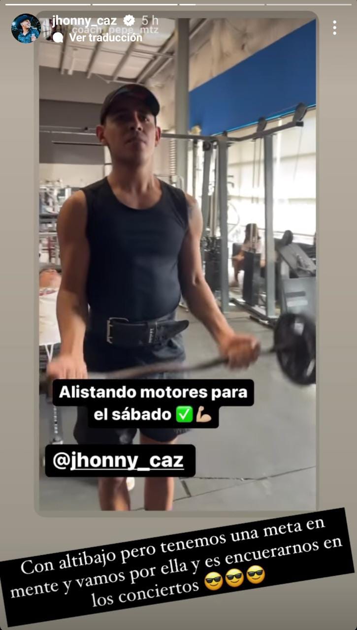 Jhonny Caz en el gimnasio