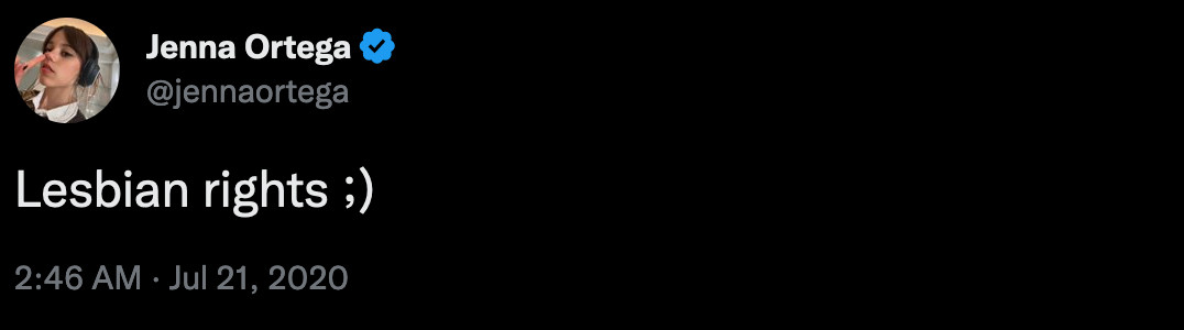 Jenna Ortega famosas íconos lésbicos generaciones jóvenes