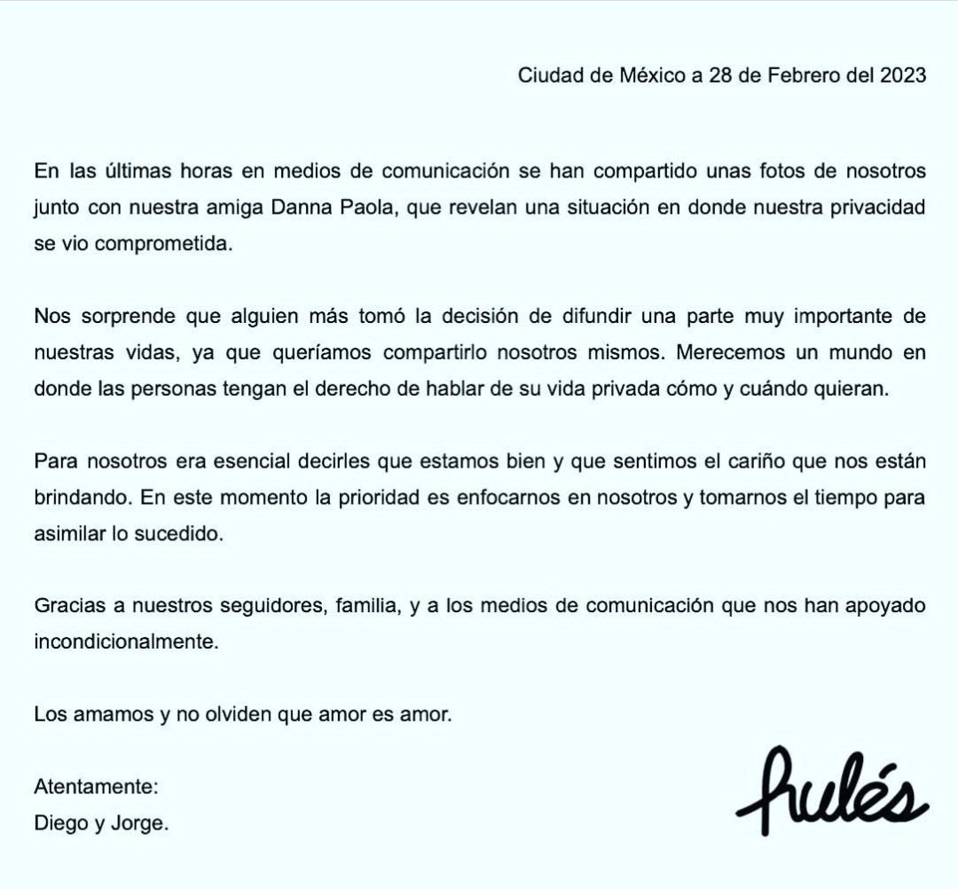 Los Rulés comunicado de prensa