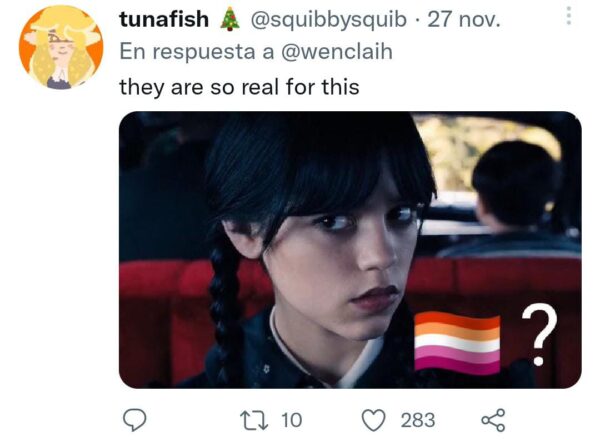 Merlina bandera lésbica