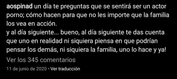Alejo Ospina instagram opinión sobre ser actor