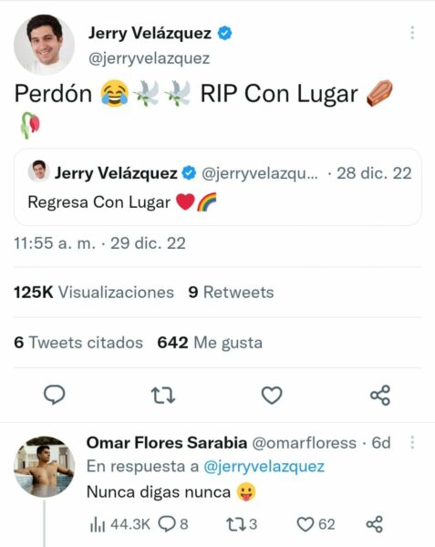 Con lugar tuit Jerry