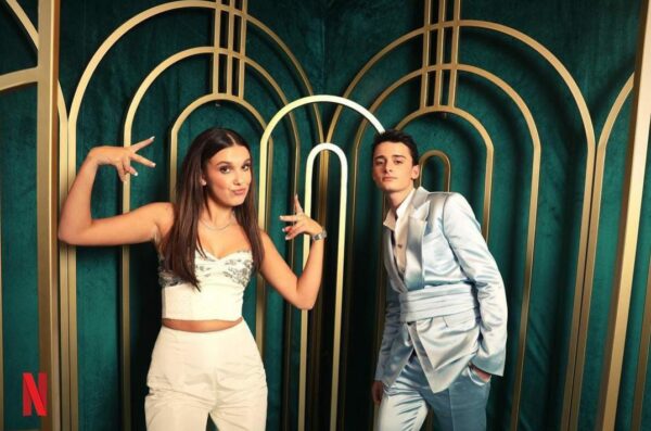 Noah Schnapp y Millie Bobby Brown