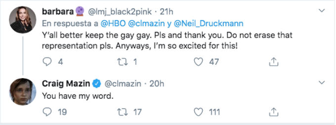 Ellie lesbiana last of us declaración de Craig Mazin