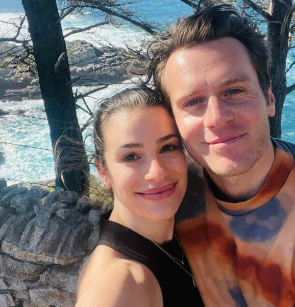 Lea Michele y Jonathan Groff