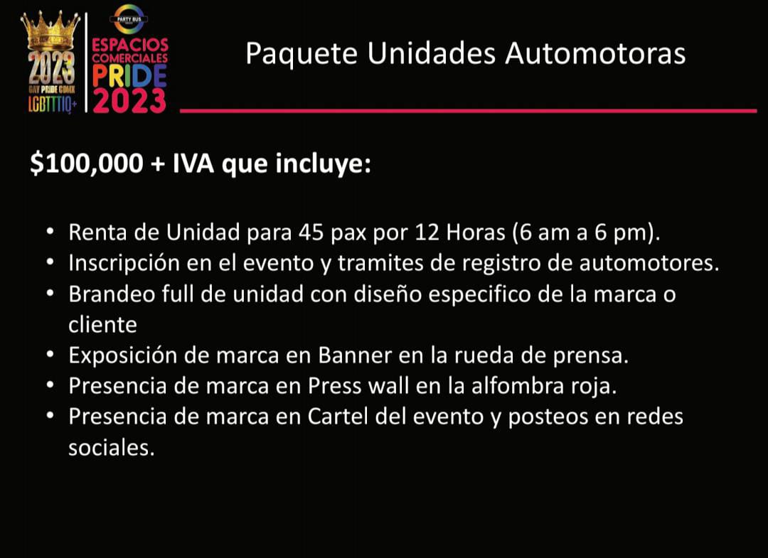Precios de paquete de unidades automotoras.