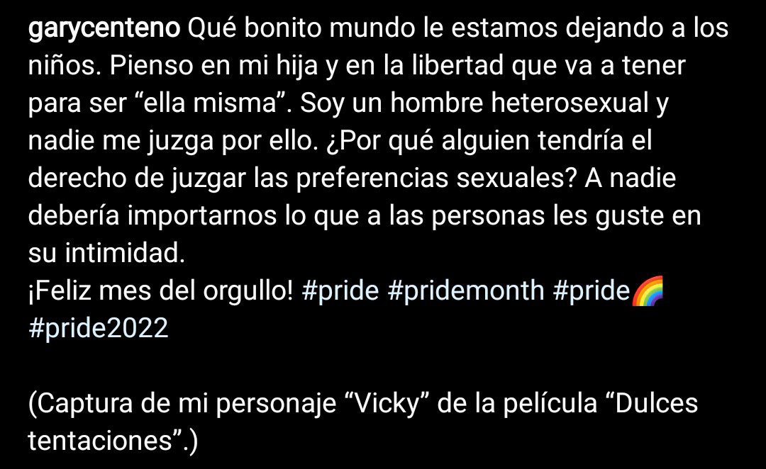 Mensaje del actor pro LGBT+