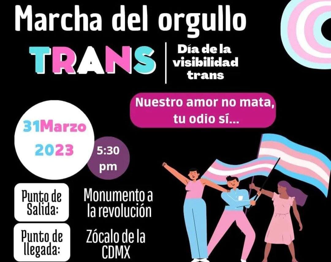 Marcha del Orgullo Trans 2023 CDMX cartel