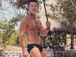 Luke evans famosos gay posar en ropa interior fotos