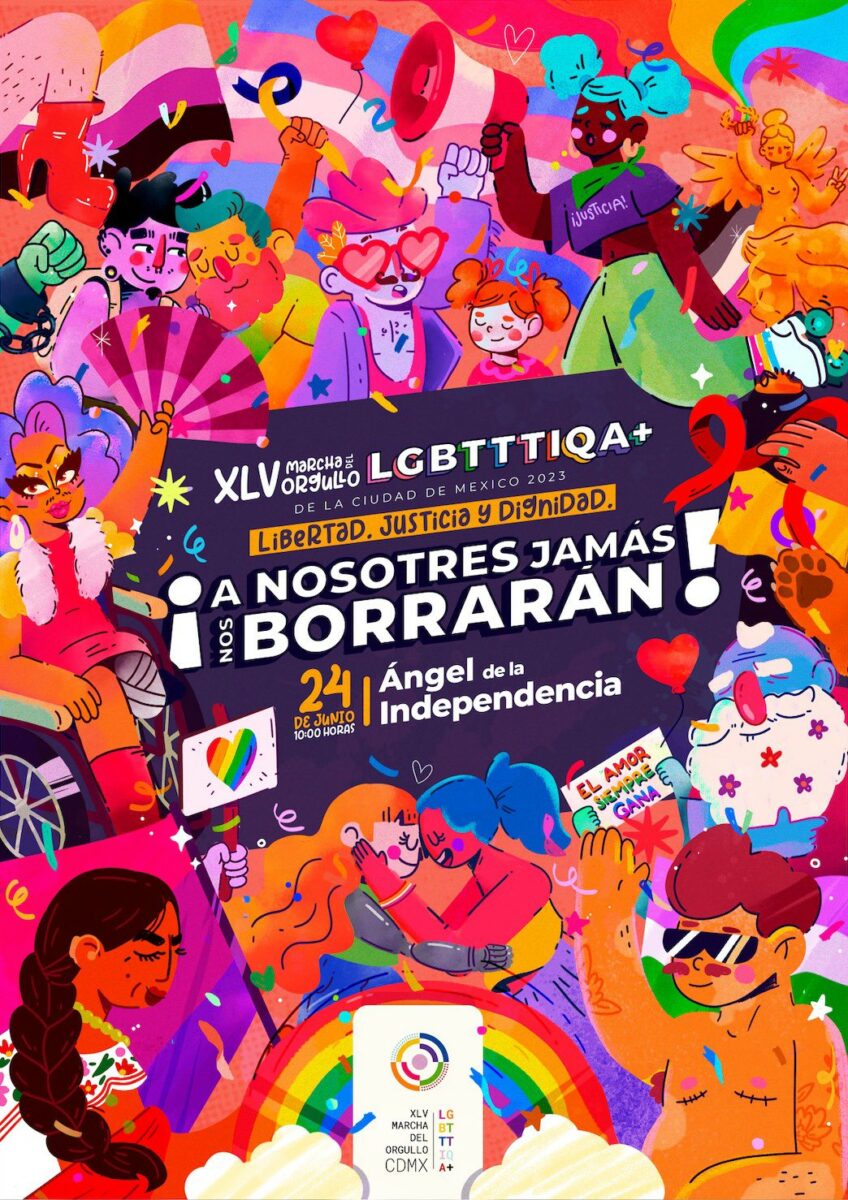 Cartel Marcha del orgullo lgbt cdmx 2023