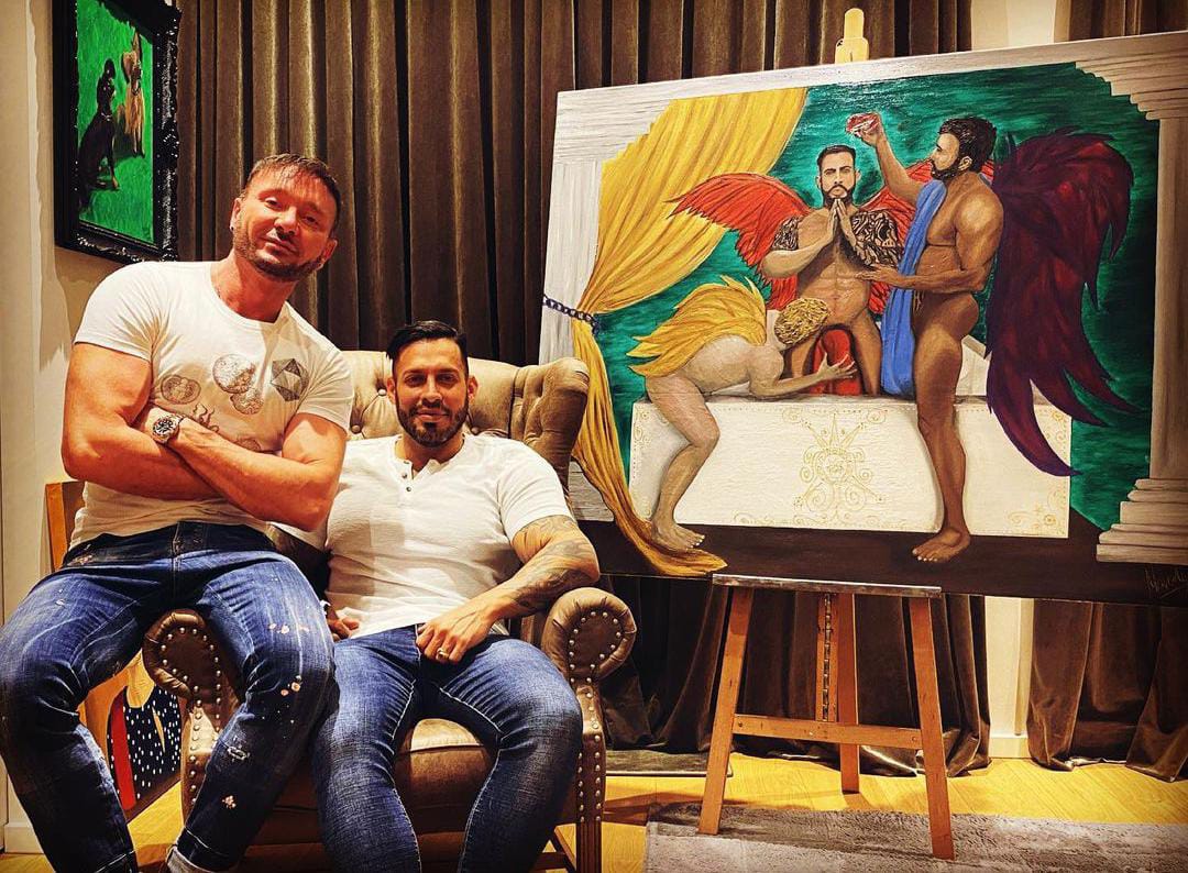 Pareja del actor Marco Lux pintor