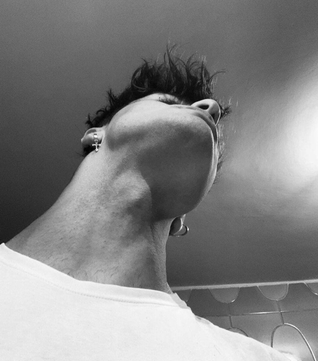 Cuello hombre foto en blanco y negro