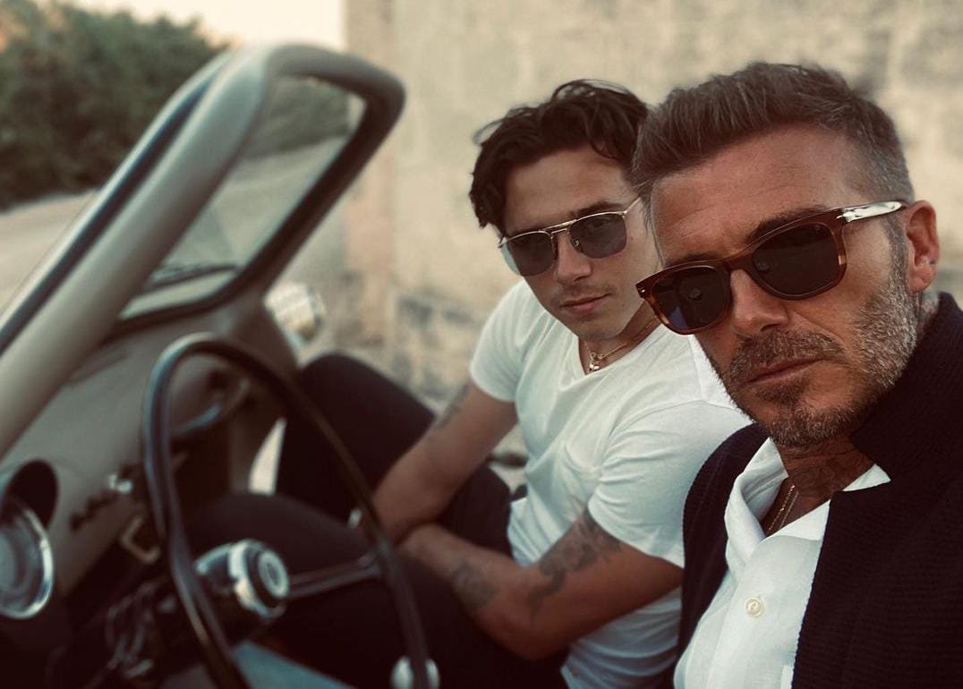 David Beckham y su hijo Brooklyn