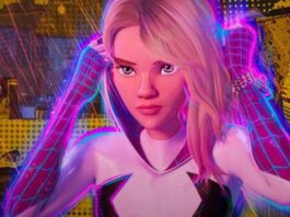 Gwen Stacy personaje de Spider-Man a través del spider verso mujer trans