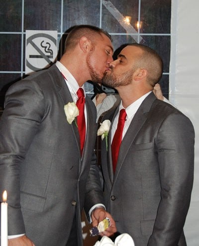 Francesco D'Macho y Damien Crosse boda