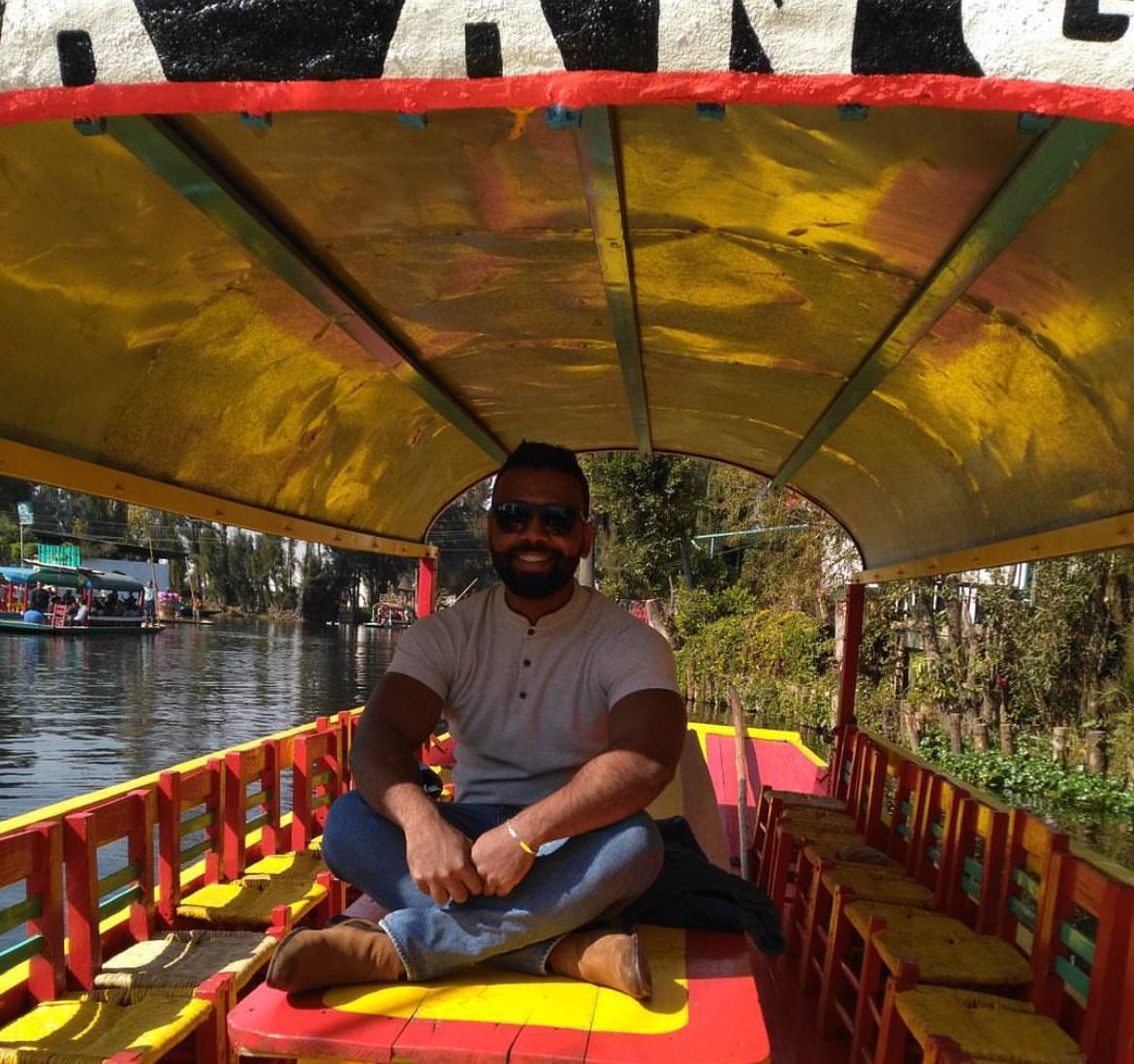 Rodolfo Flores en Xochimilco