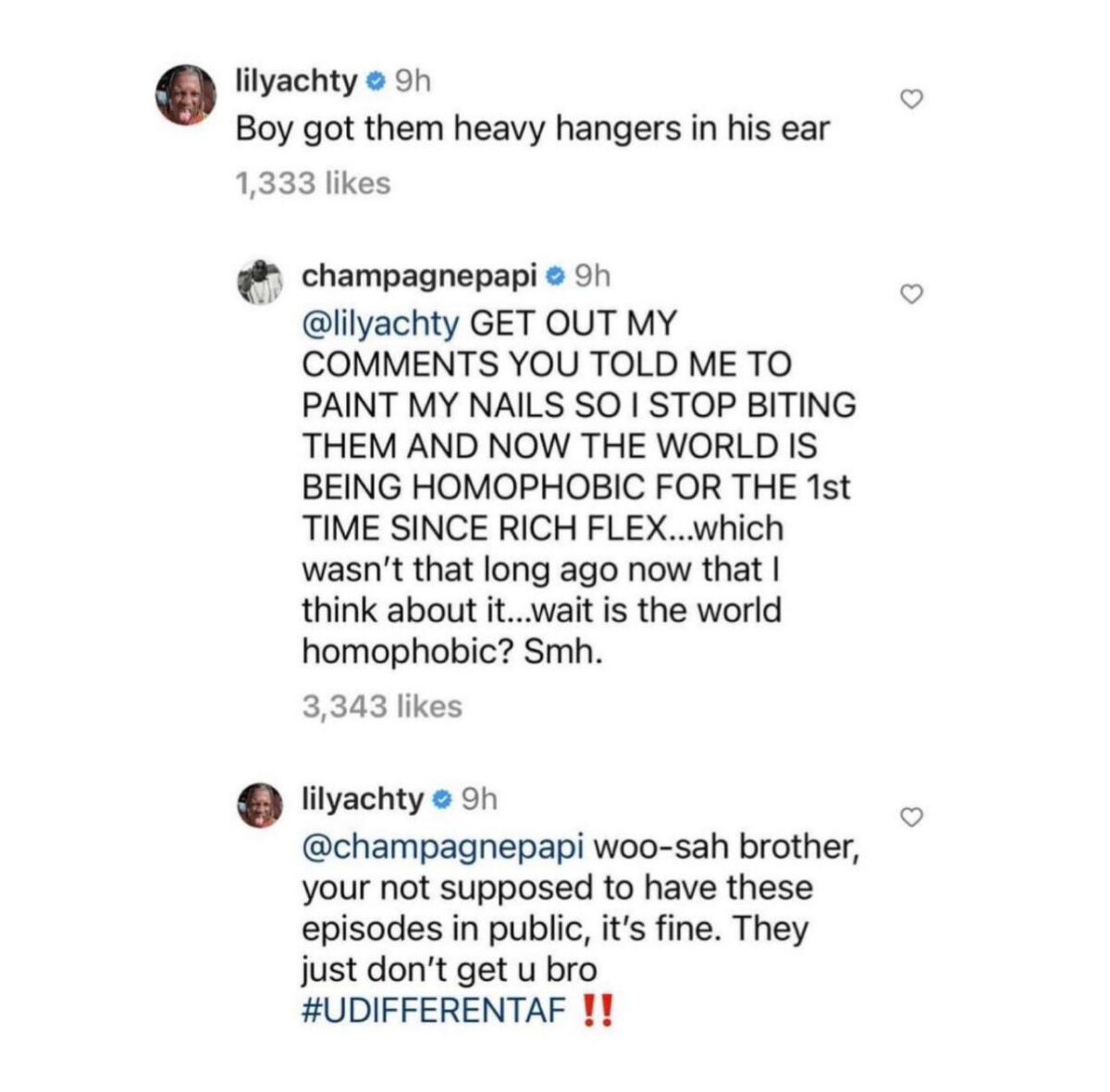 comentario en Instagram