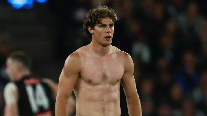 Deven Robertson futbolista sin playera de brisbane lions