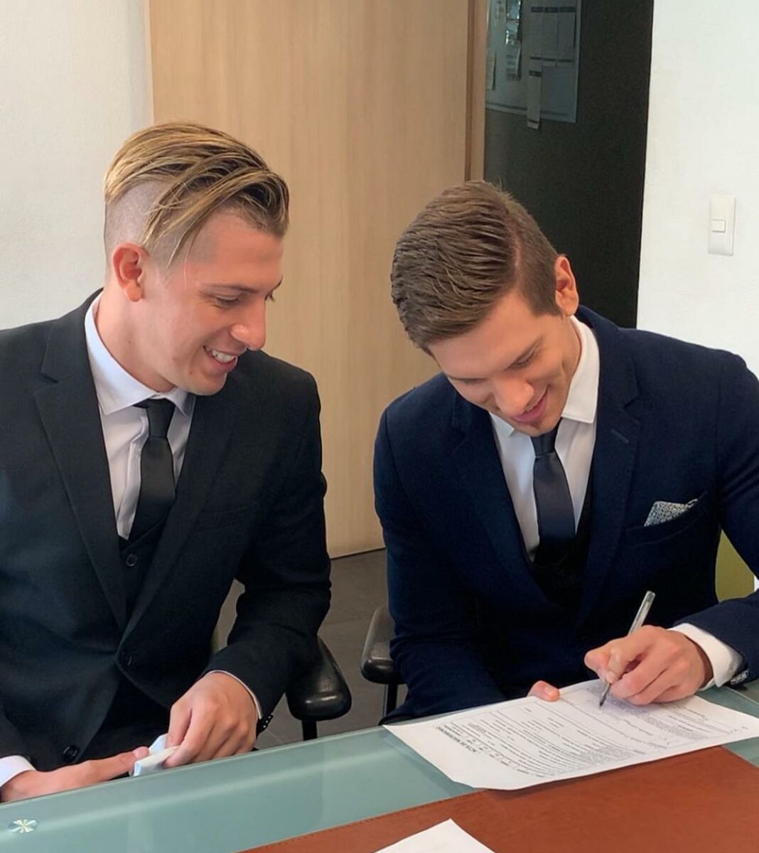 Marce Carraro y esposo