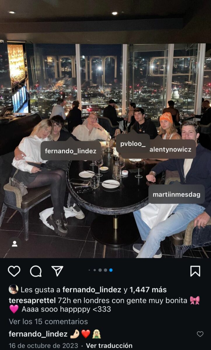 Fernando Líndez actor de élite pareja novia teresa prettel