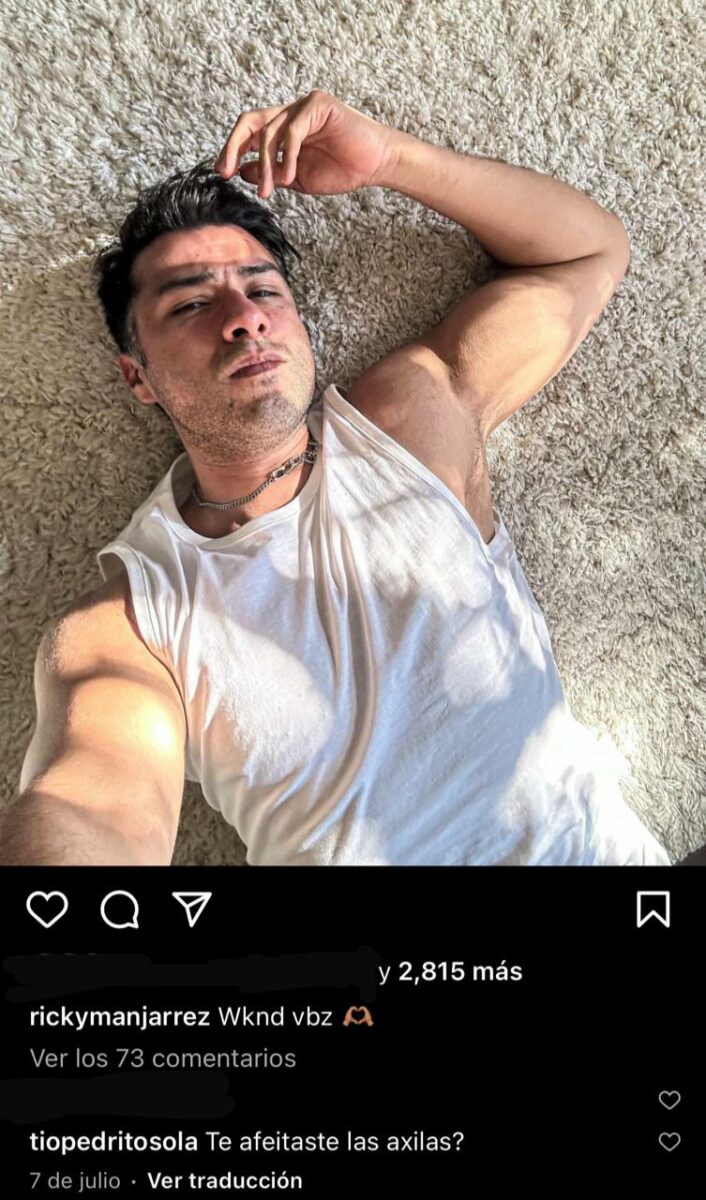 Ricardo Ricky Manjarrez axilas foto Pedro Sola comentario