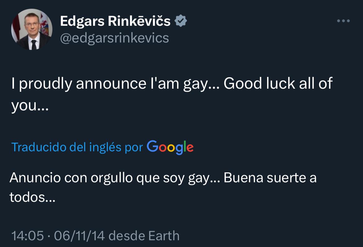 Salida del clóset de Edgars Rinkevics