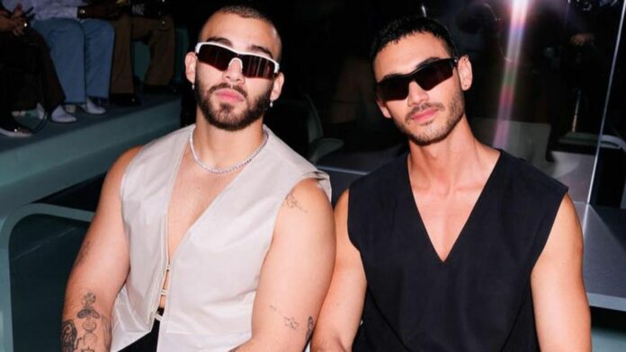 Manuel Turizo y Alejandro Speitzer fotos en milán italia desfile hugo boss