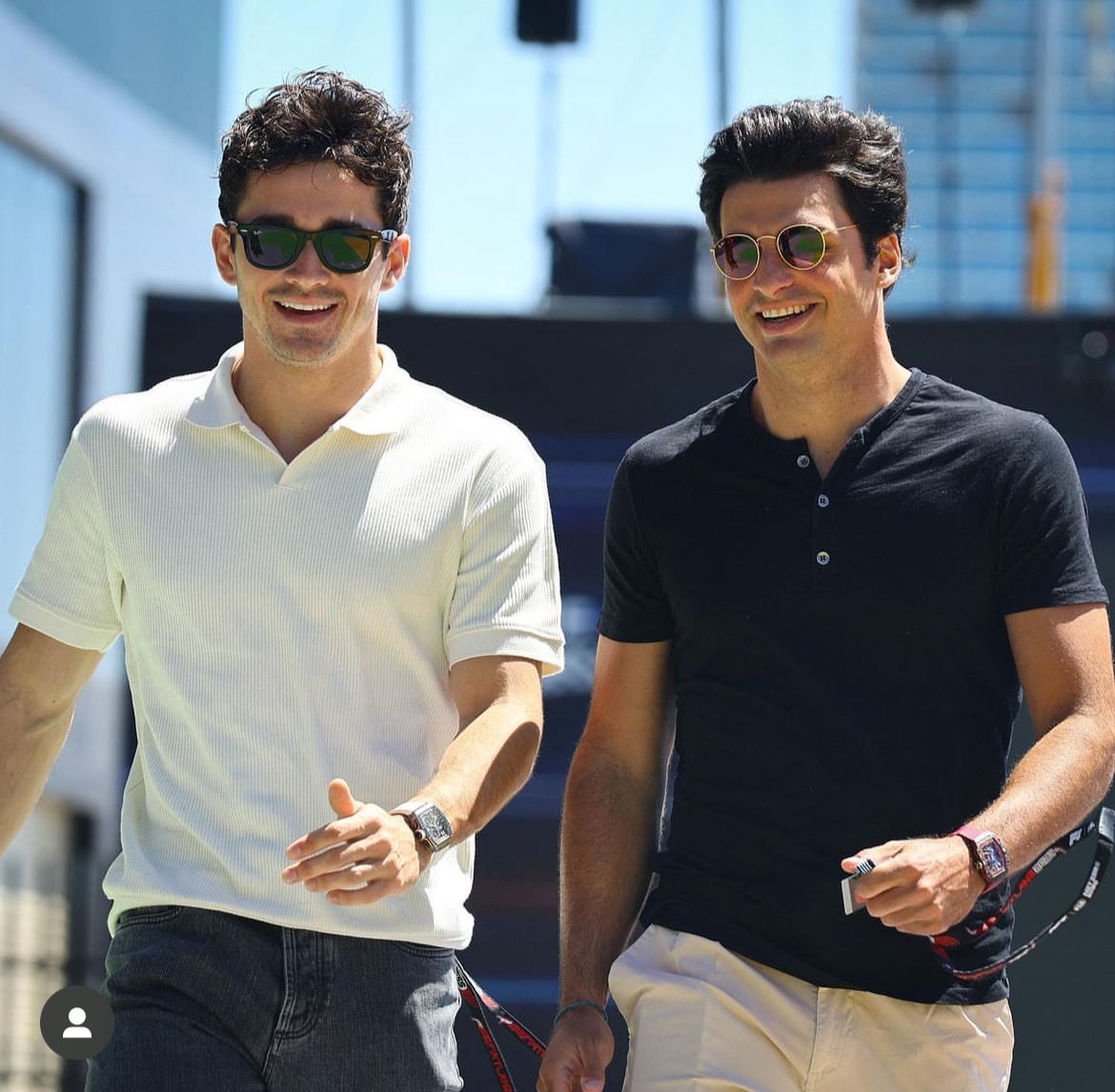 Charles Leclerc y Carlos Sainz