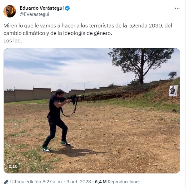 Eduardo Verástegui rifle