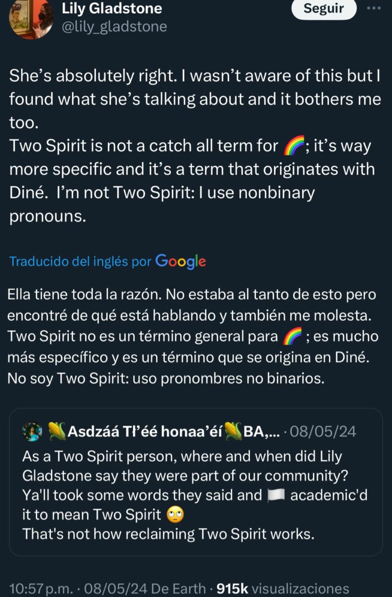 Lily Gladstone famosos famosas famoses celebridades salieron del clóset en 2024