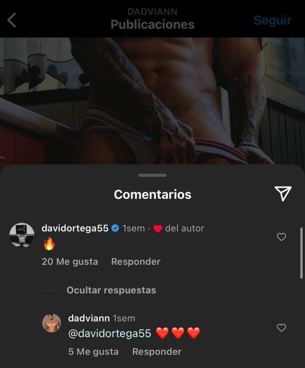 David Ortega comentario a foto de Dadvian Esparza