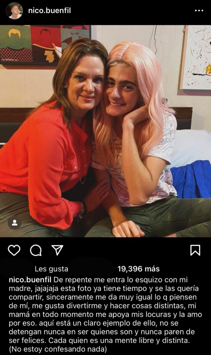 Nicolás Buenfil con su madre erika buenfil 