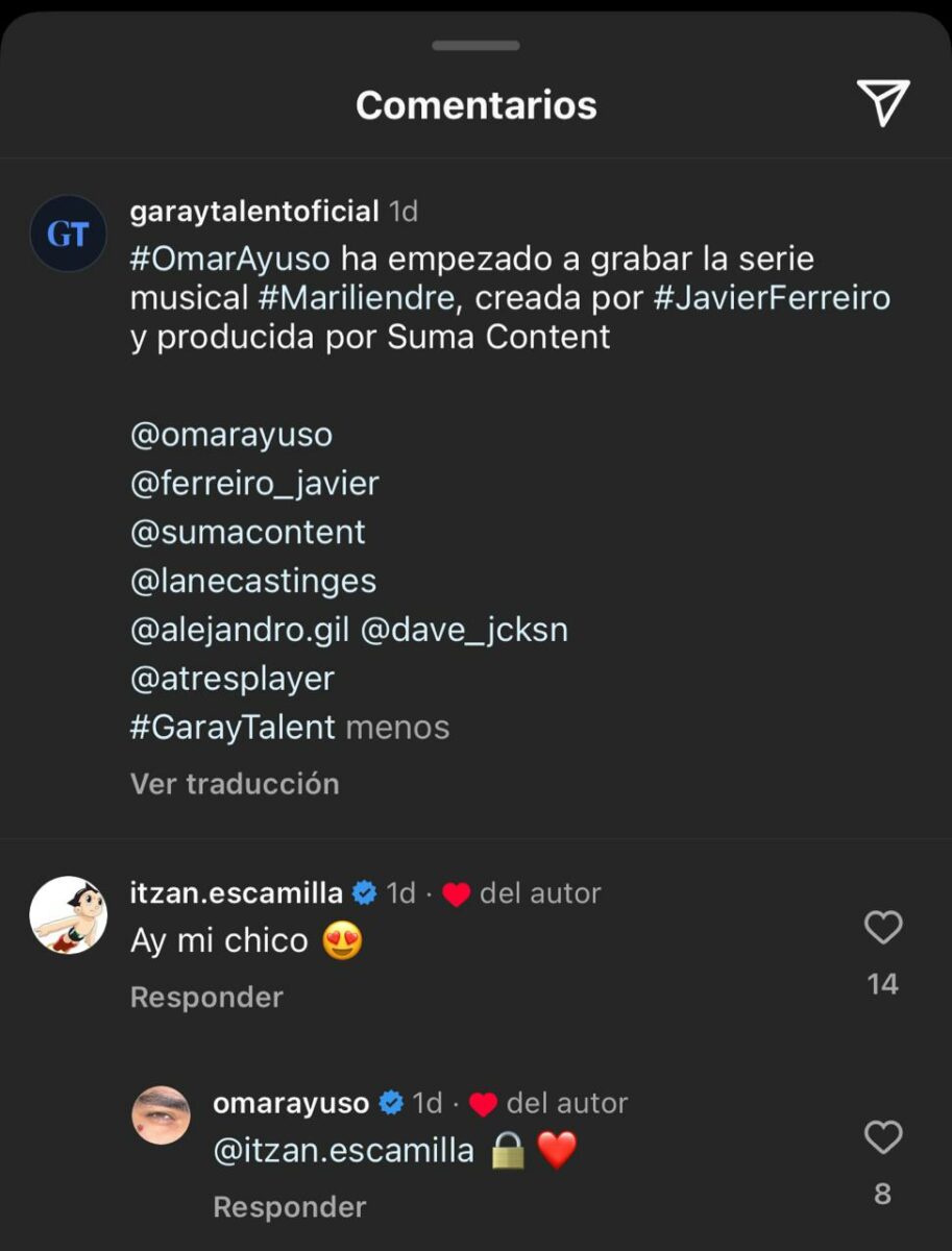 Comentario de Itzan Escamilla a Omar Ayuso