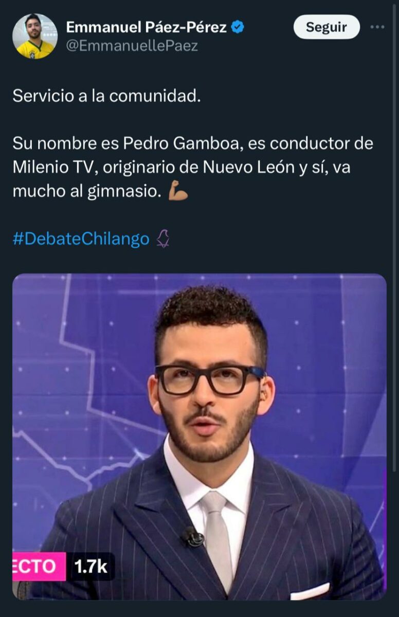 Pedro Gamboa periodista tuit debate cdmx 2024