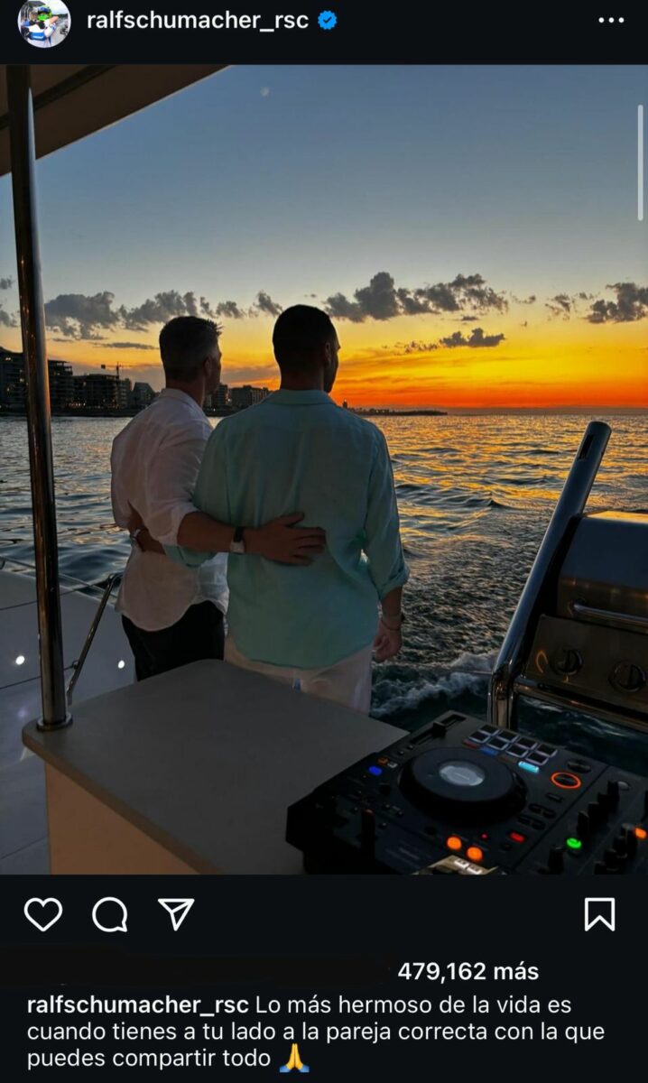 Ralf Schumacher expiloto de Fórmula 1 novio Étienne sexualidad pareja novio