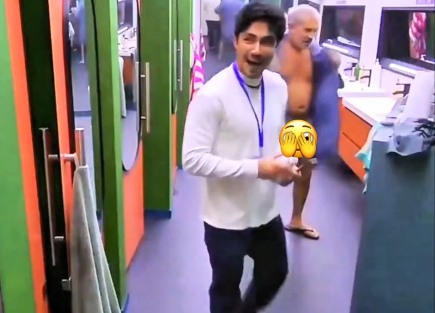 Arath de la torre en bata con sian chiong en la casa de los famosos méxico