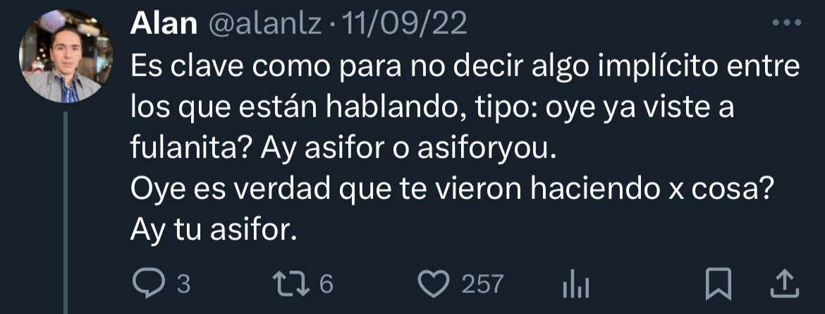 Asifor significado uso ejemplos as for you origen