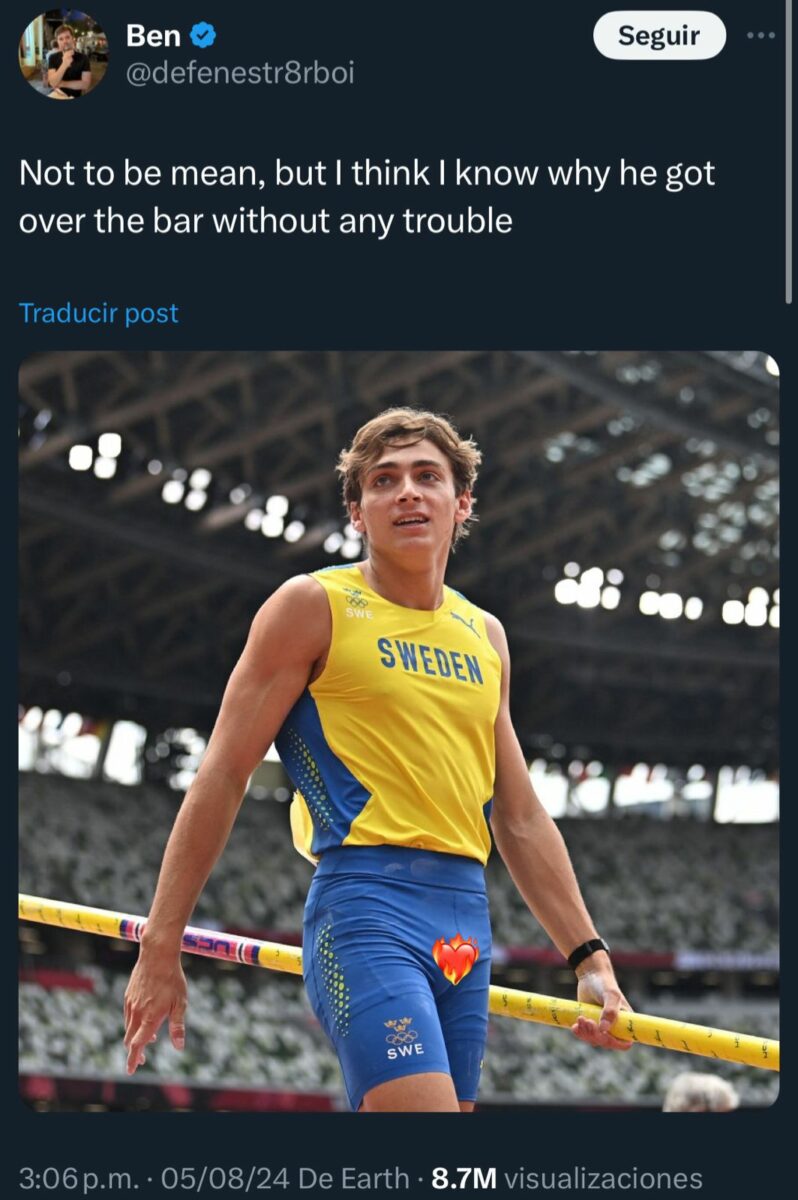 juegos olímpicos de parís 2024 bultos armand duplantis