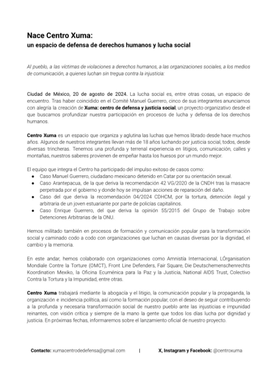 Manuel Guerrero libre gay centro xuma