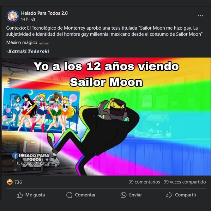 sailoor moon me hizo gay tesis meme