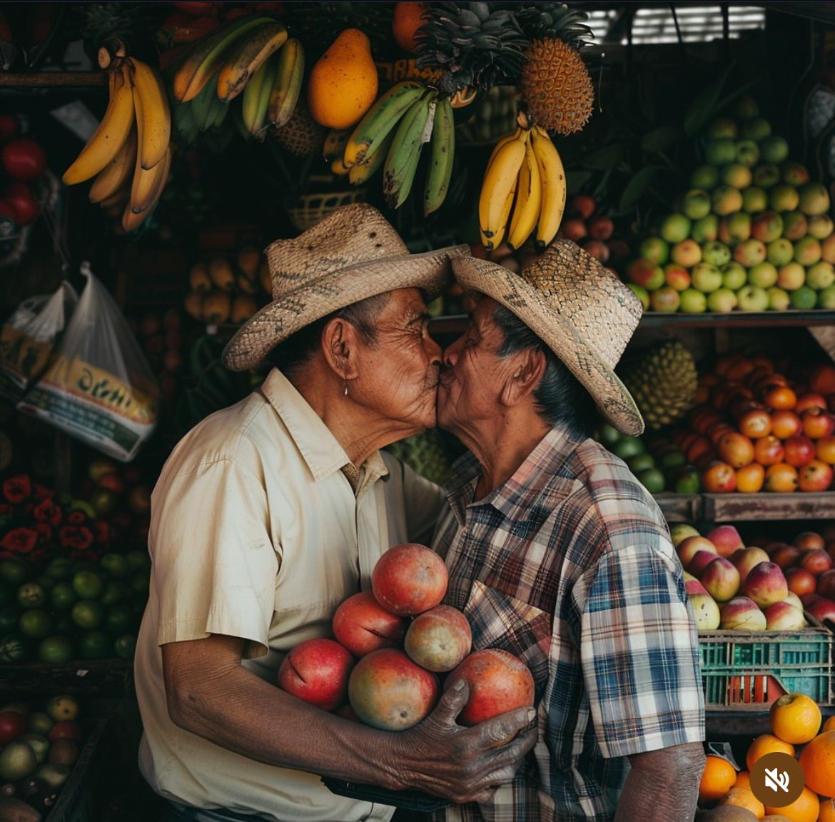 Besos gay en mercado hombres méxico