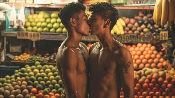 Fotos besos gay en el mercado tianguis inteligencia artificial