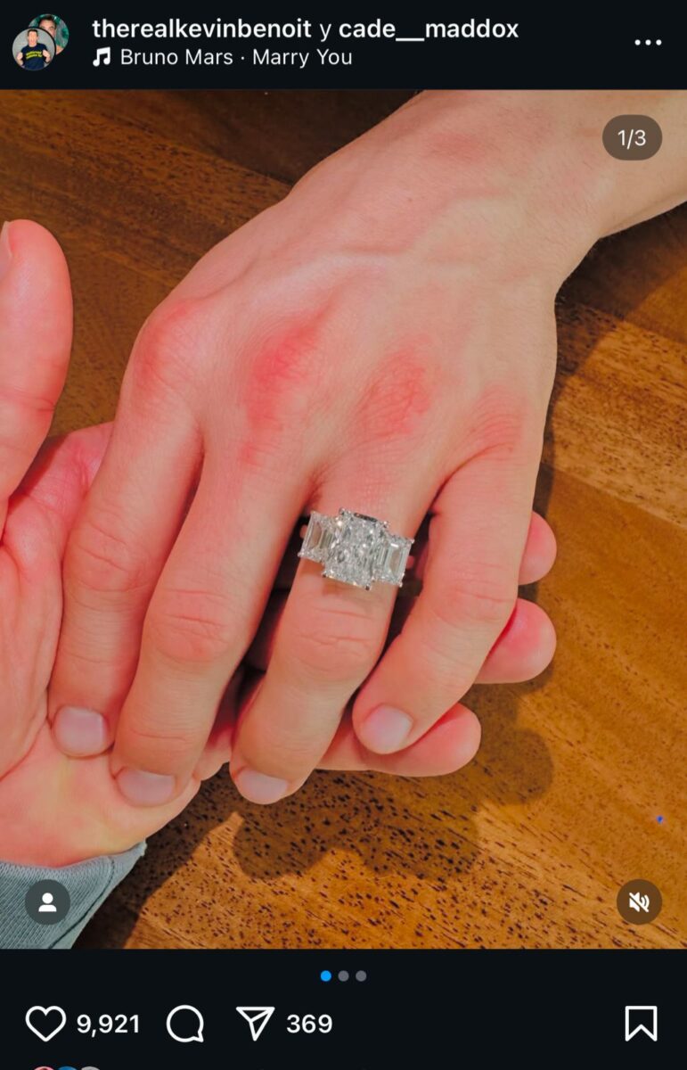 Cade Maddox pareja Kevin Benoit compromiso