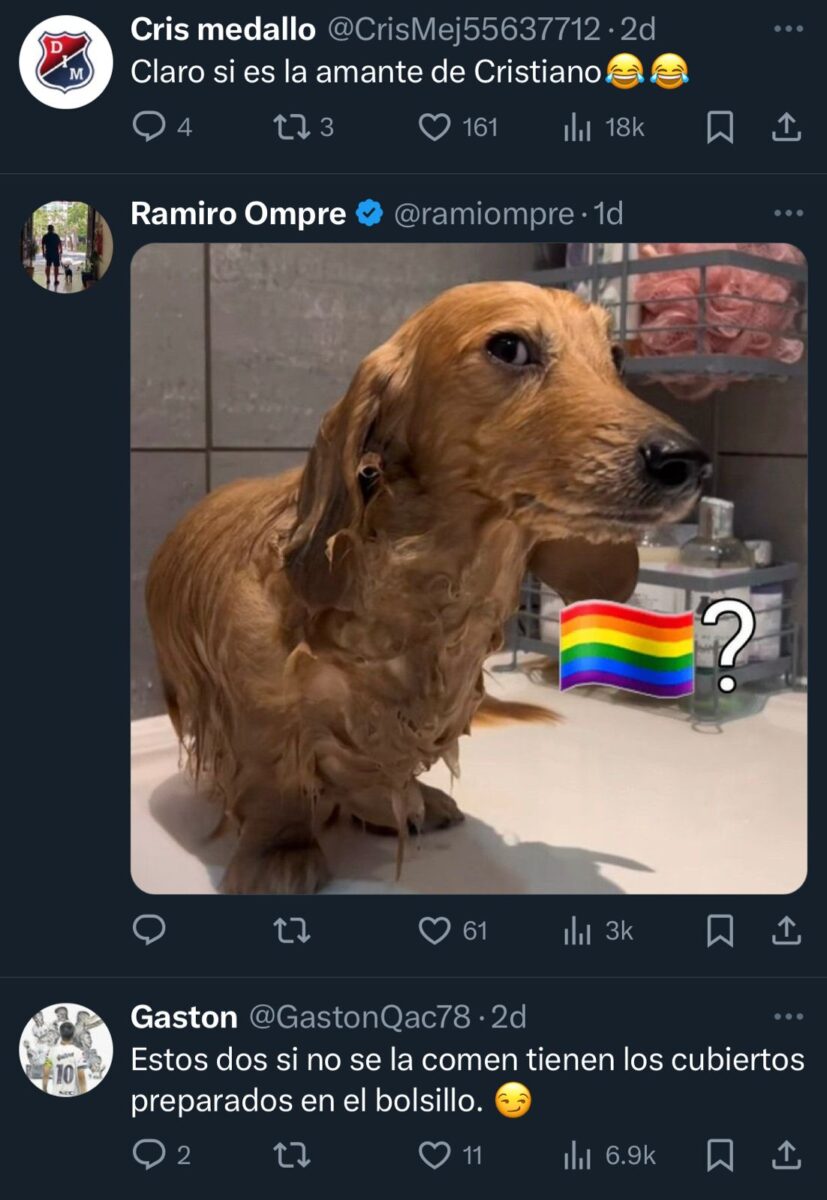 tuit sobre el futbolista portugués y el periodista español