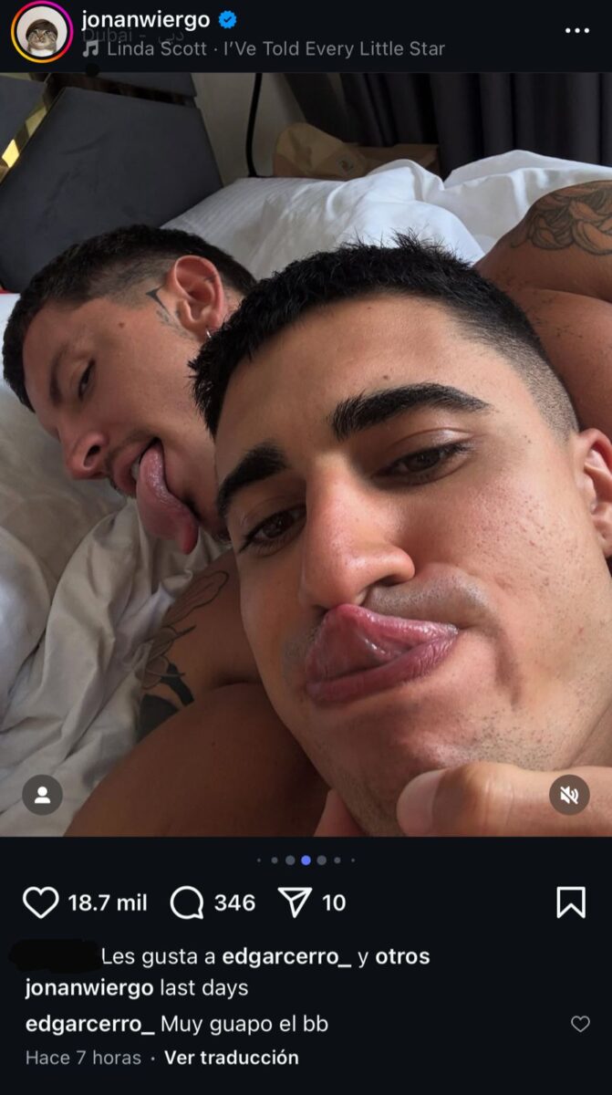 creadores de contenido españoles acostados juntos